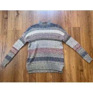 Pastel American Eagle Outfitters Striped Long Sleeve Turtleneck Sweater, Size M